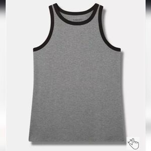 Torrid Gray Tank Top with Black Accents